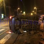 accident cu taxi rasturnat pe Calea Nationala -Botosani