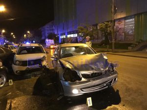 accident cu cinci masini avariate pe strada Grivita Botosani