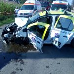 accident la Broscauti -Botosani- taxi si camioneta